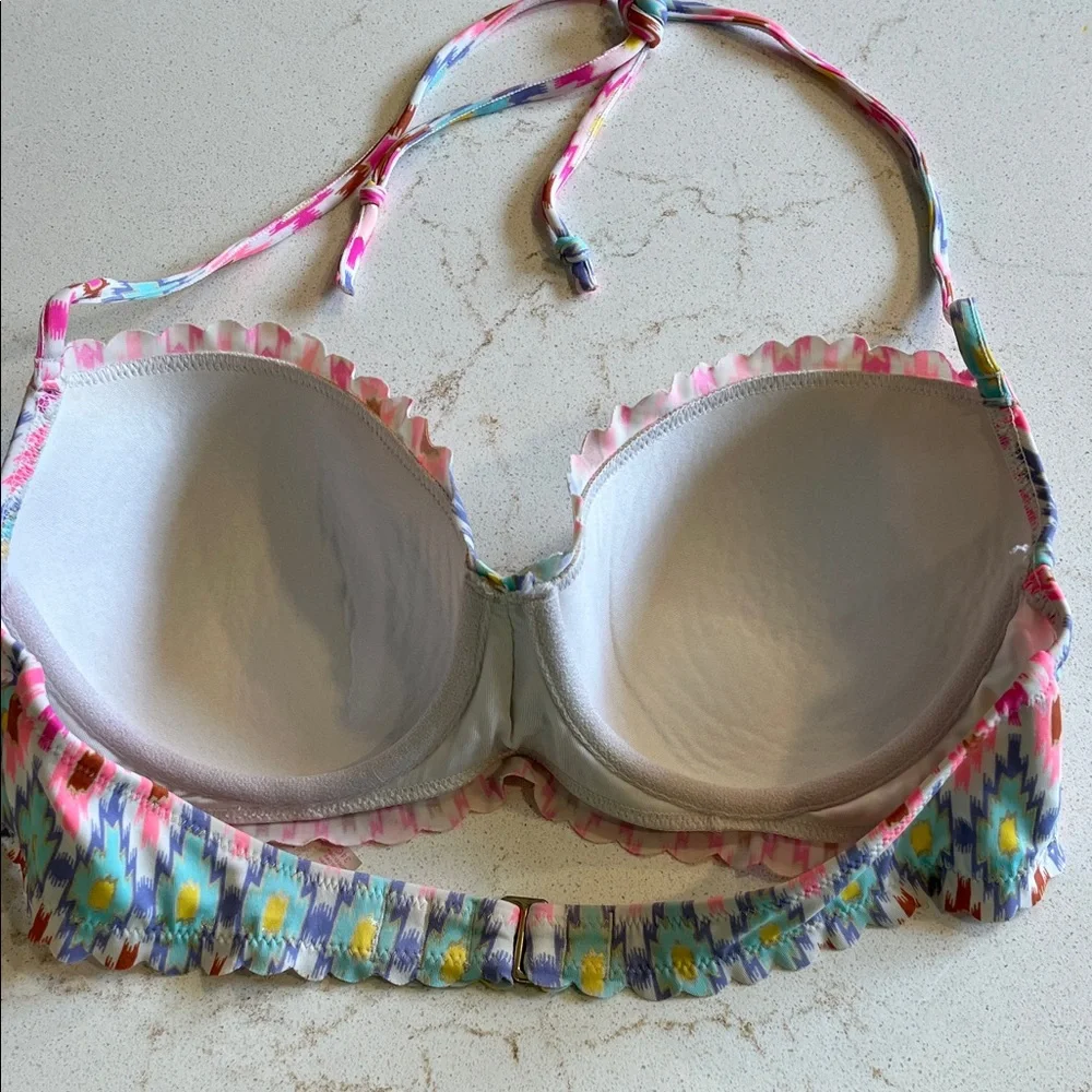 Victoria's Secret Colorful Patterned Bikini Top